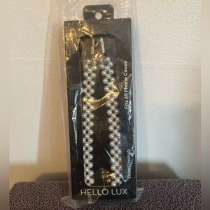 Hello Lux Double Faux Pearl Weave Crossbody Strap